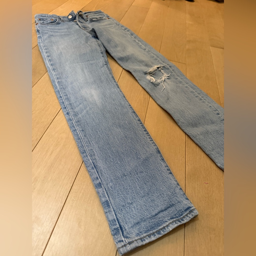Levi's Light Blue Wedgie Straight Leg Jeans